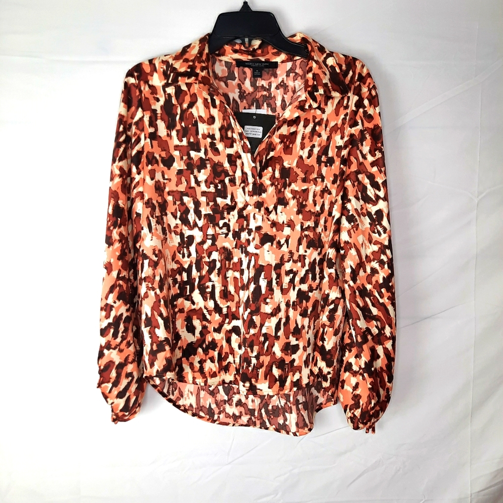 Andrew Marc Brown Camo Top